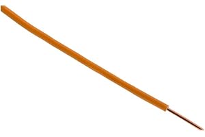 Zenitech - Câble d'Alimentation Électrique H07V-U 1,5 mm² - Conducteur Monobrin avec Isolant PVC - Usage Intérieur - Raccordements Résidentiels - Tension Nominale Jusqu'à 700V - 10 m - Orange