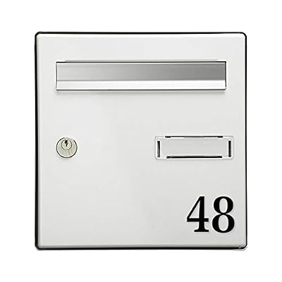 DECOHO Chiffre adhésif 5 cm pour boite aux lettres - Noir - Chiffre 1