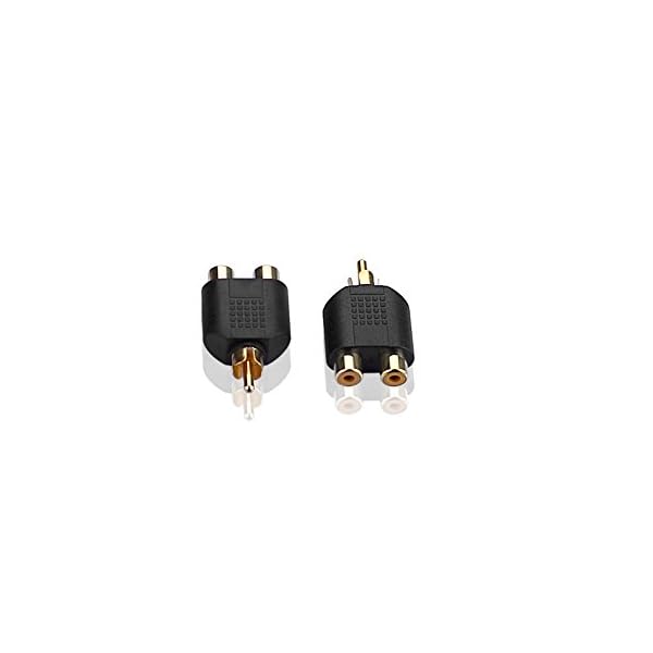 Sienoc 5 PK Audio-Adapter Chinch Cinch-Stecker auf 2X Cinch-Kupplung Y-Adapter Verteiler – Bild 3