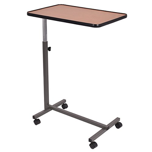Laptoptisch Betttisch Sofatisch Krankentisch Notebookständer Laptopständer Notebooktisch höhenverstellbar Ablage-Tisch Beistelltisch Couchtisch Mit 4 Räder 2 Farben (Natur) - 2