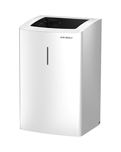 AIR-WOLF Abfallbehälter, 25 Liter, Edelstahl weiß beschichtet, Serie Gamma II