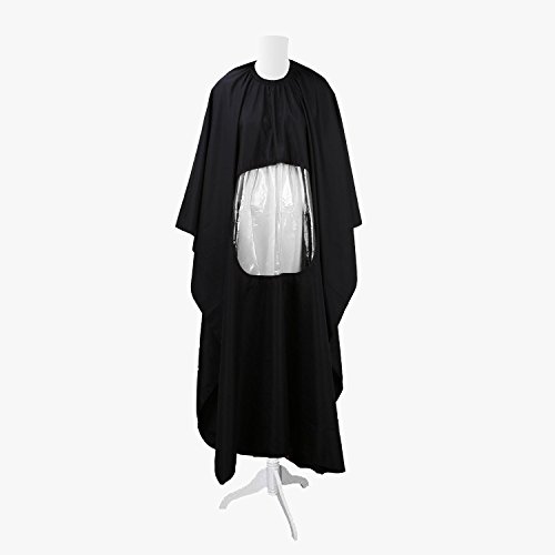 Remylady® Black Hair Cutting Cape for Mobile Devices with Window -163 cm * 142 cm