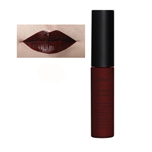 Ularma Lipgloss Soft Matte Flüssiger Lang anhaltender Wasserdicht Lippenstift, Braun/24