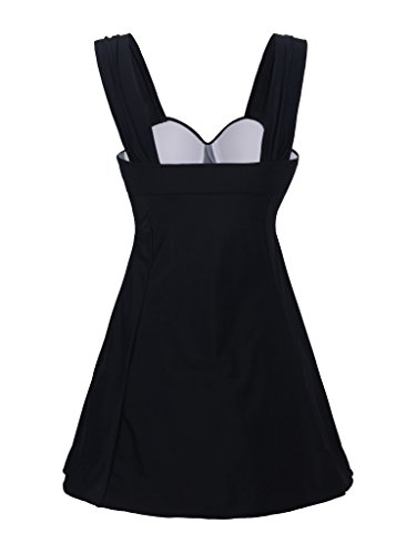 JerrisApparel Damen Push Up Badeanzug kleid Tankini Zweiteilig Swimsuit - 2