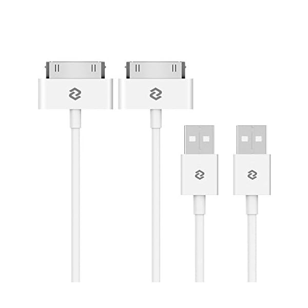 JETech USB Kabel Kompatibel iPhone 4s, iPhone 4, iPhone 3G/3GS, iPad 1/2/3, iPod, 2 Stück, Weiß
