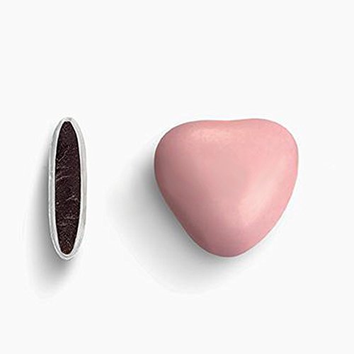 Herzdragees rosa 500 g (ca. 250-275 Stück) - Gastgeschenke Hochzeit Bonboniere Candy Bar Give Aways - Schokolinsen Herz Schokodragees Schokoherzen Schokoladenherzen - Alternative zu Hochzeitsmandeln
