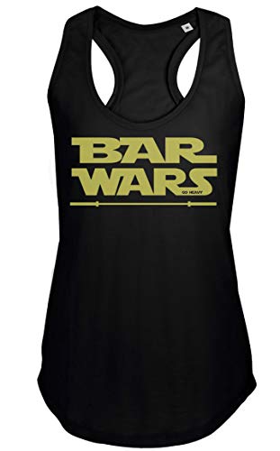 GO HEAVY Canotta Sportiva Donna - Bar Wars - Nero L