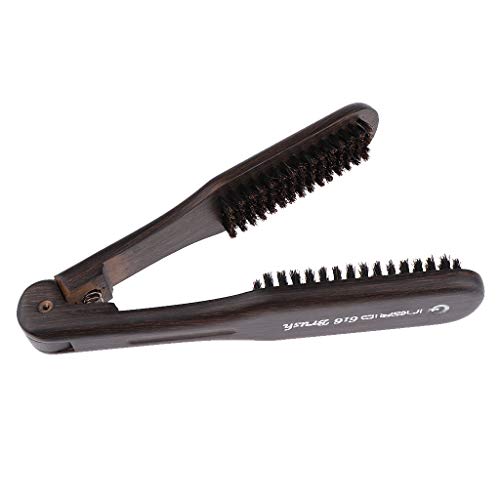 B Blesiya Soft Handle Hair Straightener Brush V Shape Hair Comb Folding Hair Straightening Hairbrush
