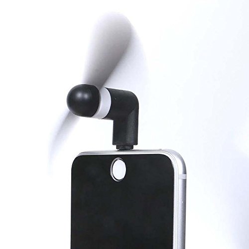 USB Telefon Mini Ventilator - Aohro Portable 2 in 1 Micro USB Mini-Lüfter mit zwei Blättern für Apple iPhone 6/6S & 6 Plus/6s Plus & iPhone 5/5S, iPad Air - Schwarz reviews USB Telefon Mini Ventilator - Aohro Portable 2 in 1 Micro USB Mini-Lüfter mit zwei Blättern für Apple iPhone 6/6S & 6 Plus/6s Plus & iPhone 5/5S, iPad Air - Schwarz