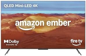 Amazon Ember Serie Omni Mini-LED da 65" con Fire TV, smart TV QLED 4K UHD, Dolby Vision IQ, modalità ambiente, modalità di gioco a 144 Hz, local dimming, comandi vocali con Alexa