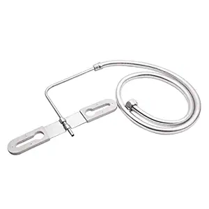 Ruhe 304 Grade Stainless Steel Toilet Bidet Or Jet Hands-Free Spray Round Nozzle, 1 Meter Heavy PVC Hose (Chrome)