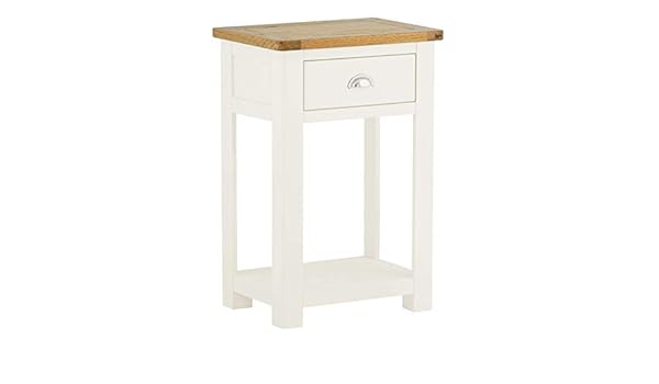 Roseland Furniture Ltd Padstow White Telephone Table Lamp Table