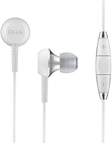 RHA MA450i Noise Isolating In-Ear Headphone with Remote and Microphone, White