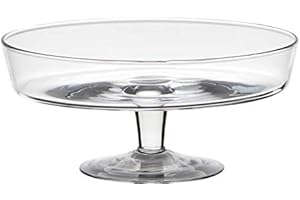 HAKBIJLGLASS Glasschale auf Fuß Cylinder H. 10,5cm D. 24,5cm rund transparent Hakbijl