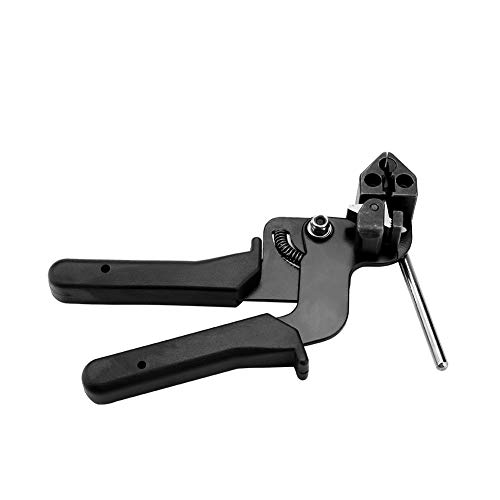 Preisvergleich Produktbild Kabelbinderzange, Edelstahl Kabelbinderpistole für Edelstahl-Kabelbinder Spann und Schneiden Werkzeug, Schnittbreite innerhalb von 12 mm