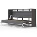 Produktbild SMARTBett Standard 90x200 Horizontal Anthrazit Schrankbett | ausklappbares Wandbett, ideal geeignet als Wandklappbett fürs Gästezimmer, Büro, Wohnzimmer, Schlafzimmer