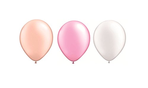 DeCoArt…10 Luftballon Mix metallic mix rosa dreams ca. 28 cm und ein weißes Aufblasventil