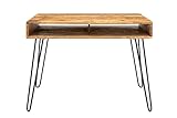 schreibtisch 60er jahre Schreibtisch 100cm natur Mango Massivholz im Industriedesign