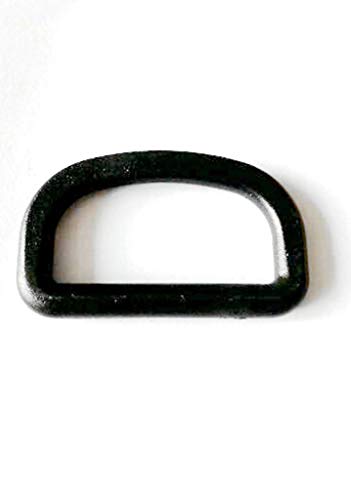 Lama333 Extra Thick Black Heavy Duty Plastic D-Rings, 20Pcs (37mm)