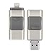 Produktbild MMPY USB-Flash-Laufwerk u Festplatte Memory Stick Speicheradapter USB-Flash-Laufwerk für iPhone Android-Handy-Computer mit (Farbe : Silber, größe : 128GB)