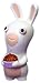Produktbild Raving Rabbids Figur 12cm Squeezee, Geburtstags Hase