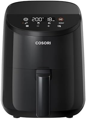 COSORI Friggitrice ad Aria 2 Litri, Air Fryer Portatile a Risparmio Energetico Con 30 Ricette Online, 4 Funzioni Con Riscaldamento, 97% Meno Olio, 75-205℃ Regolabile, Lavabile in Lavastoviglie, LI211