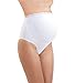 Blackspade Ladies Stretch Maternity Brief with Lace Trim, White, XL, UK 14