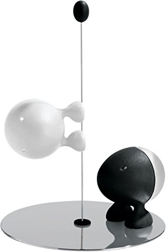 Alessi Lilliput ASG02 O Servizio per Sale e Pepe di Design, Nero/Bianco