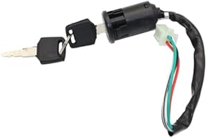 AKOZON Zündschloss Quad 4 polig 4-Draht Zündstarterschalter Motorradteile Geeignet für die meisten in China hergestellten 90 110 125 140 150 200 250 Quad ATV Kart Pit Motocross Moped
