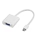 Price comparison product image Prima05Sally 1pcs Mini DisplayPort Display Port DP To VGA Adapter Cable for Apple for MacBook Air for iMac for Mac Mini Adapter Cable White