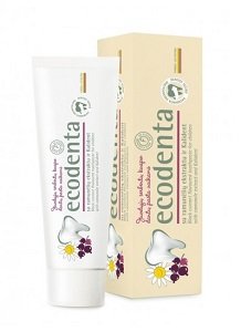 Ecological BLACK CURRANT AROMA TOOTHPASTE ECODENTA 75 ml (97% natural) for children with camomile extract and Kalident