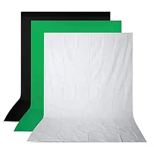 Boltove 8FTX12FT Green,White and Black Backdrop Background for Photography Photo Booth Backdrop for Photoshoot Background, television, video production and home decoration, weddings, parties, newborns, children, product photography,Screen Video, Curtain