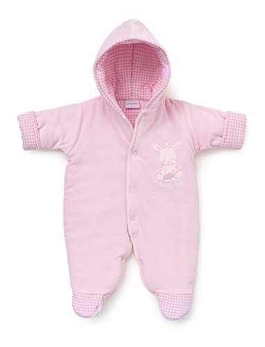 Girls Premature Baby Bunny Pink Gingham Tiny Baby Bear Pramsuit Snowsuit (Premature 3/5lbs)