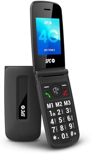 SPC TITAN 2 - Cellulare senior, tasti grandi, 4G, Nero