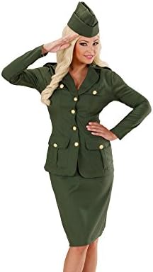 Widmann - Kostüm Soldatin WW2, Jacke, Rock, Hut, Uniform, Karneval, Mottoparty