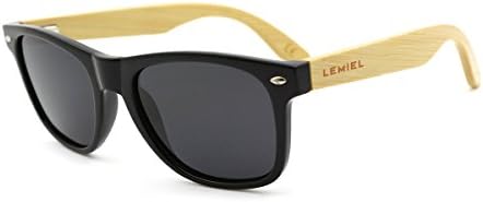 Plants with your purchase a Bamboo Tree Men and Women/Lemiel/Polarised Wayfarer/Frame + Case/2017 High Quality UV 400 Sun Glasses/Nerd Retro Vintage//Wood/Environmentally Friendly