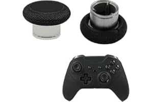 MINGXIONG 2 Pcs Short Metal Thumbsticks Replacement for Xbox Elite Series 2 Core Controllers, Short Concave Magnetic Analog Joysticks for Xbox Elite Series 2 Core Standard Height Thumbsticks(Black) [video game]