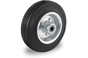 DER ROLLENDE SHOP Installation Wheel 200 mm Solid Rubber Black