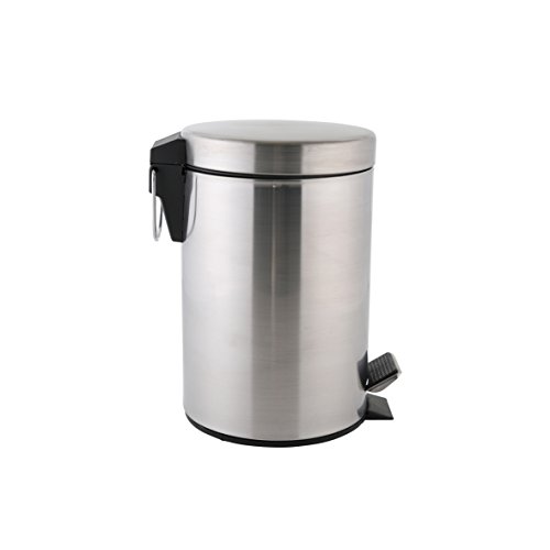 Bad-Set, 2-teilig, Edelstahl matt Kosmetikeimer Badeimer Klobürste WC-Bürste WC Garnitur - 4