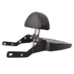 WHEETOYKART Backrest Harley Style Support Pillion Cushion Back Rest Bar for Bullet, Bullet, Classic 350-500/Standard 350-500/Electra 350-500
