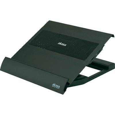 Akasa Notebook-Ständer mit Kühlfunktion AK-NBC-09 höhenverstellbar, regelbare Lüfter, USB-Hub-Fu