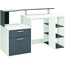 Amazonfr Bureau Blanc Gris