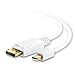 CSL - 2,0m Full HD Câble Mini Displayport (miniDP) vers Displayport (DP) Full HD 1080p | avec audio |certifié | Contacts plaqués or 24K | PC Ordinateur & Apple MAC | blanc