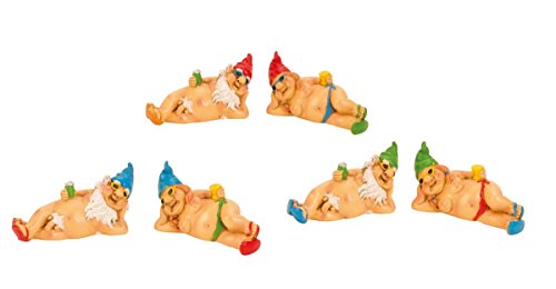12 nackte Zwerge 5,5 cm Figur Mann Frau FKK Gartenzwerg - 3