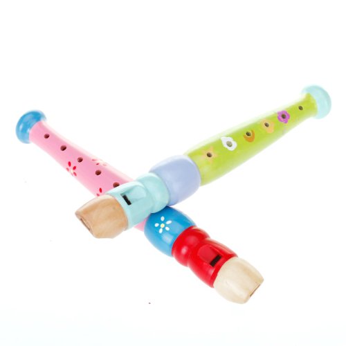 Hölzerne Kinderflöte, Kinder Flöte, Blockflöte Kinder Musik Spielzeug - 5