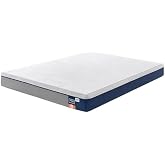 VASAGLE Memory Foam Mattress with Gel, 190 x 135 x 20 cm | Medium Firm Double Mattress, 7 Support Zones, 1 Unit, Blue, MOSEY