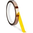 SCHOFIC Polyamide Heat Resistant High Temperature Kapton Tape - W = 12 MM, L = 33 Meters