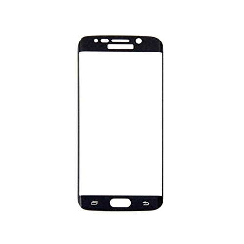 Xiaoximi Samsung Galaxy S6 EDGE Gehärtetem Glas Displayschutzfolie Kristallklare Schutzglas Transparent Tempered Glass Screen Protector Anti Kratzer Anti Fingerabdruck Schutzfolie mit 9H Härtegrad für Samsung Galaxy S6 EDGE – Schwarz - 2