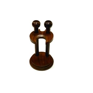 Quality Wood Shaving Razor and Shaving Brush Stand.Walnut Finish - Image 5