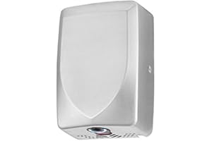 Dryflow Slimforce Powerful Hand Dryers for Toilet, Fast Drying, Mini Robust Stainless Steel Cover, Automatic Electric Hand Dryer, Low Energy Use, Hand Dryer For Commercial Bathroom, Wall Mounted